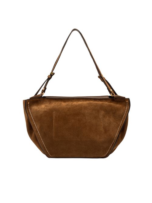 Borsa da donna in pelle scamosciata, a spalla, color cognac GIANNI CHIARINI | 12037CMPL099